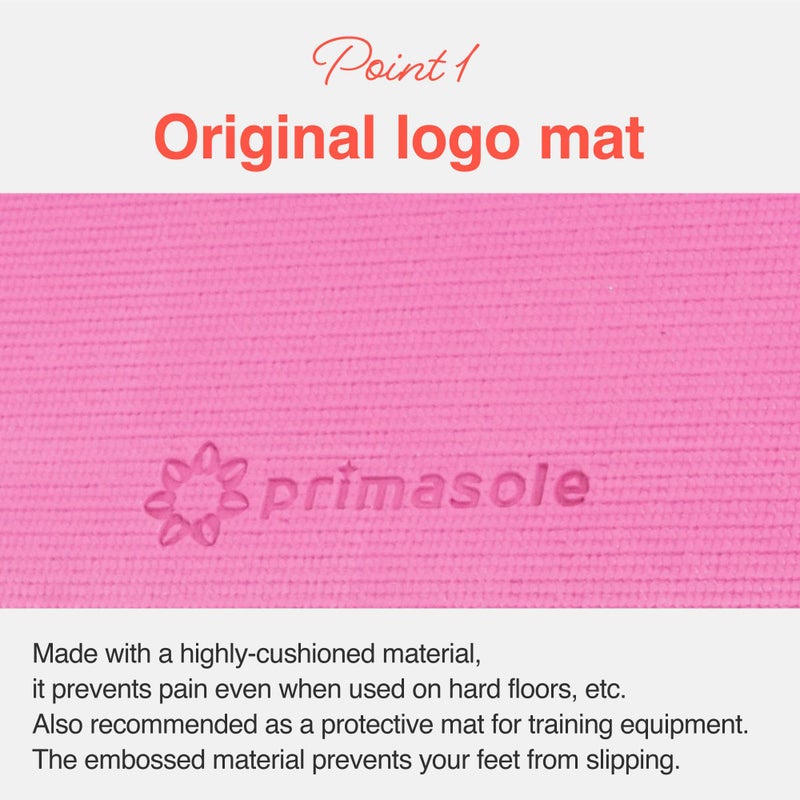 Primasole Yoga Mat with Carry Strap for Yoga Pilates Fitness and Floor Workout at Home and Gym 1/3 thick (Azlea Pink Color) PSS91NH046A - Image 2